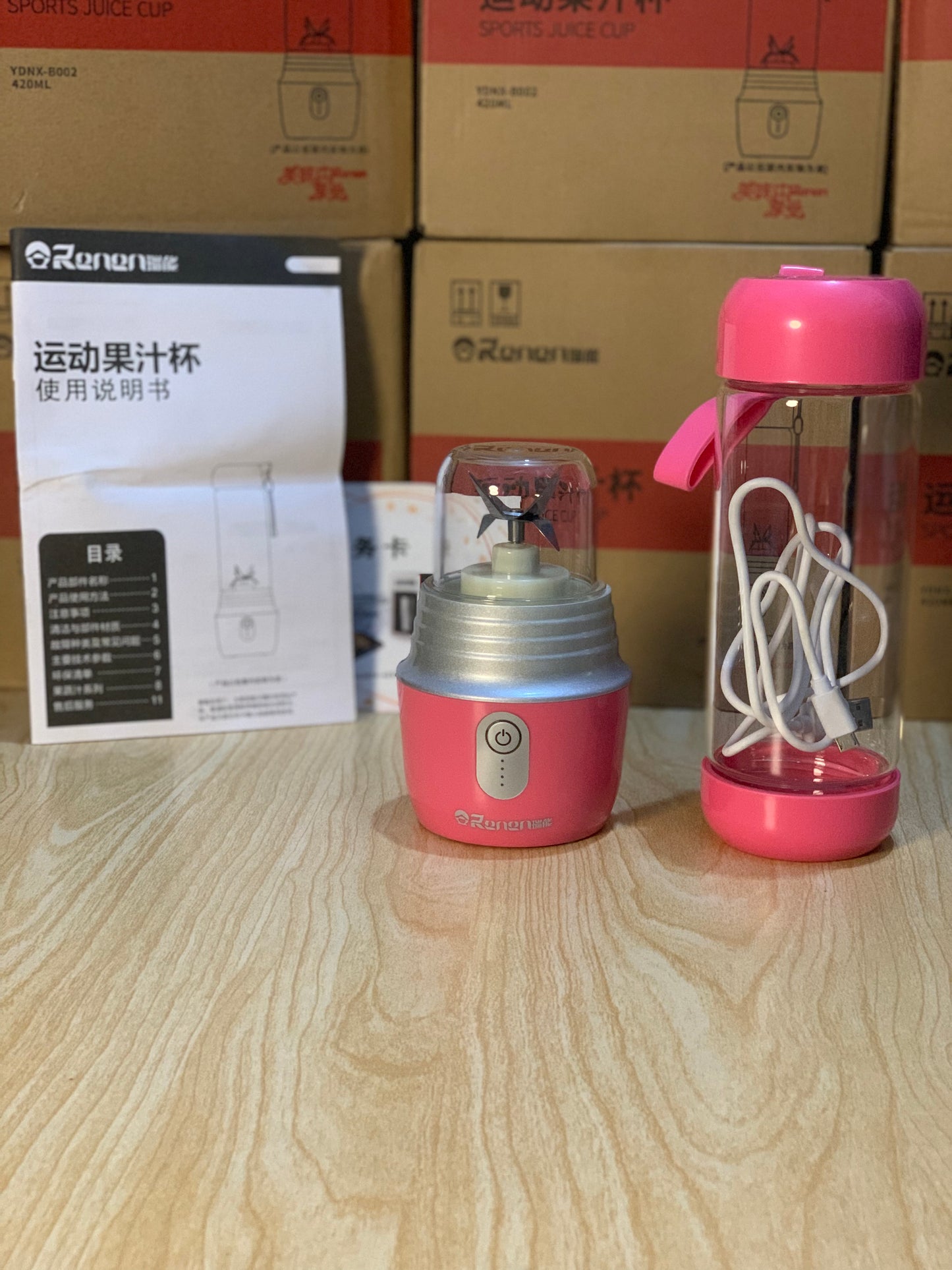 Imported 6 blade fruit blender and milk shaker with power bank